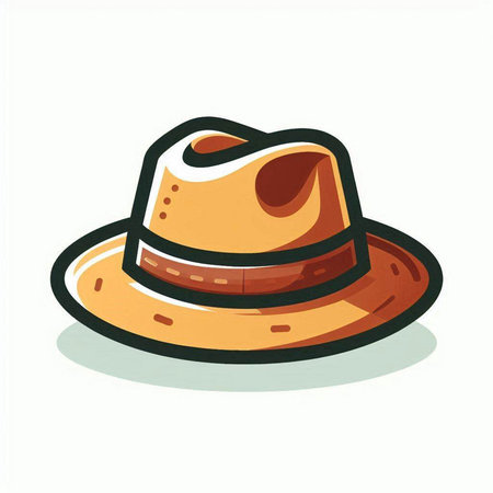 Illustration of a cowboy hat on a white background. Vector illustrationのイラスト素材