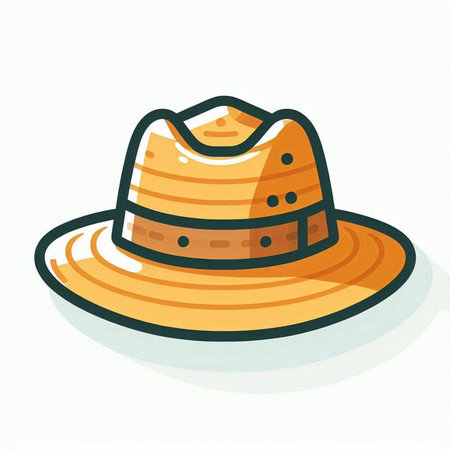 Illustration of a hat on a white background. Vector illustration.のイラスト素材