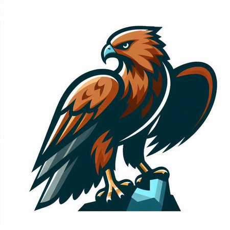 eagle on a white background, vector illustration, eps 10のイラスト素材