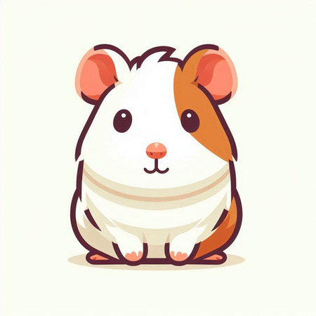 Cute hamster vector illustration. Cute little hamster.のイラスト素材