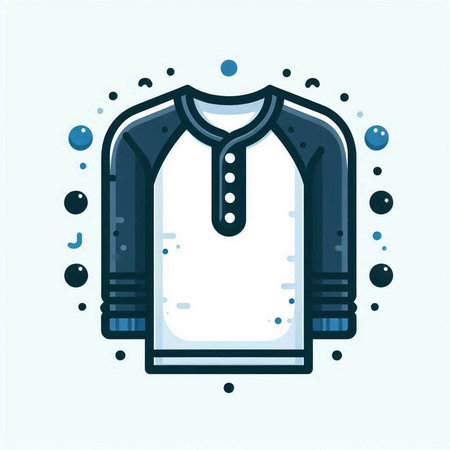 Vector illustration of a shirt with a collar in a flat style.のイラスト素材