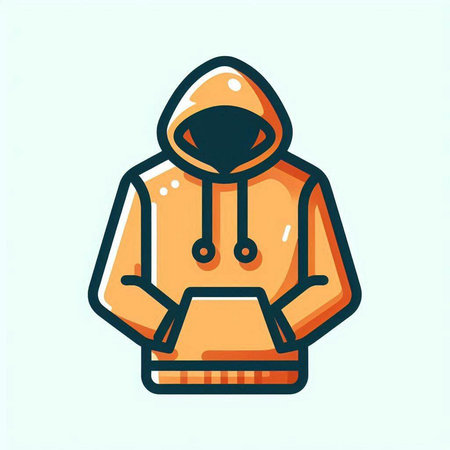 Hoodie icon in flat style. Vector illustration isolated on white background.のイラスト素材