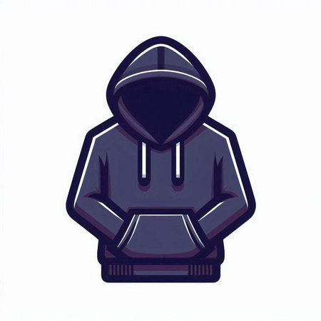 Hooded hoody isolated on white background. Vector illustration.のイラスト素材