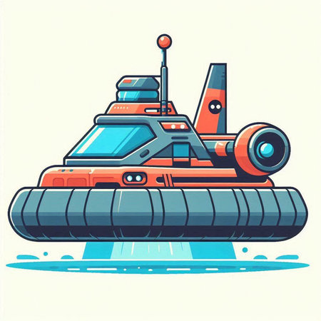 Illustration of a red submarine on a white background. Vector illustration.のイラスト素材