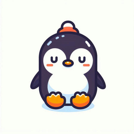 Cute penguin. Vector illustration of a cartoon penguin.のイラスト素材