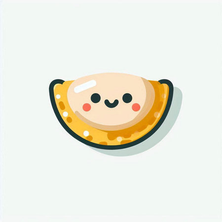 Cute cookie with funny face. Vector illustration in cartoon style.のイラスト素材