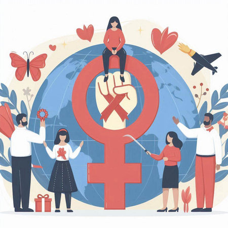 International Women's DayInternational Women's Day. Vector illustrationのイラスト素材