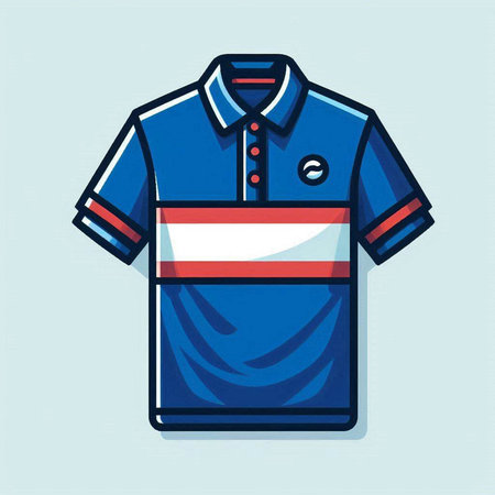 Polo shirt icon. Vector illustration of a polo shirt.のイラスト素材