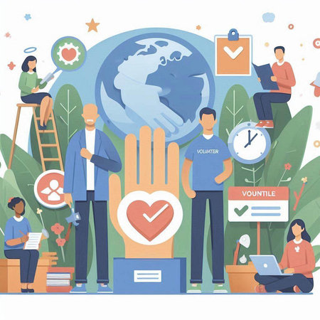 People around the world. Flat design vector illustration concepts for web banners and printed materials.のイラスト素材