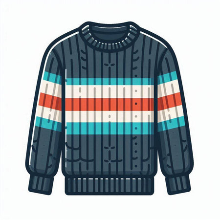 Woolen sweater isolated on a white background. Vector illustration.のイラスト素材