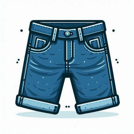 Jeans. Vector illustration. Isolated on a white background.のイラスト素材