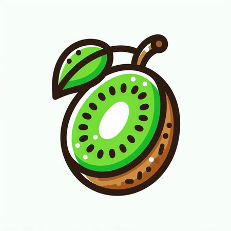 Kiwi fruit icon, vector illustration. Flat style design.のイラスト素材