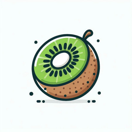 Kiwi fruit icon, vector illustration. Flat design style.のイラスト素材