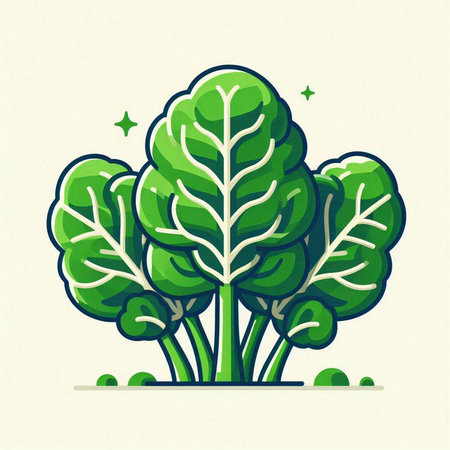 Vector illustration of a stylized green tree on a light background.のイラスト素材