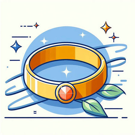 Wedding ring on a white background. Vector illustration in flat style.のイラスト素材