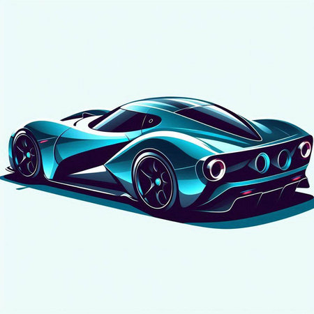 Futuristic super sports car. Vector illustration. Eps 10.のイラスト素材