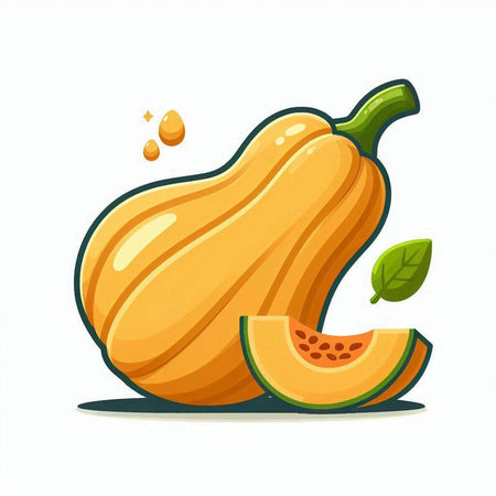 Pumpkin isolated on white background. Cartoon style. Vector illustration.のイラスト素材