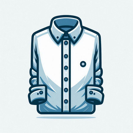 Illustration of a man's shirt on a white background - vectorのイラスト素材