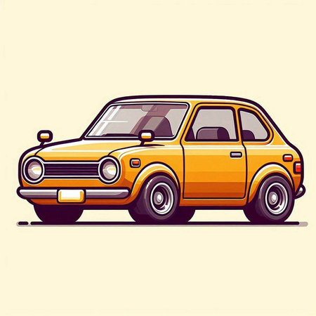 Retro car vector illustration. Retro car vector illustration. Retro car.のイラスト素材