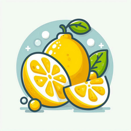 Lemon vector icon. Citrus fruit illustration. Lemon icon. Lemon icon. Lemon icon. Lemon icon. Lemon icon.のイラスト素材