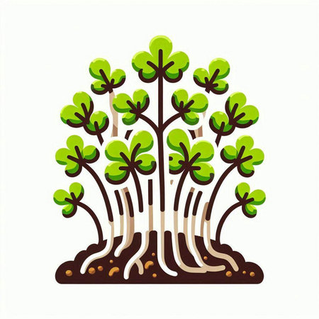 Green tree isolated on white background. Vector illustration. Eps 10.のイラスト素材