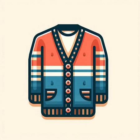 Vector illustration of a man's jacket in retro style. Vector illustration.のイラスト素材