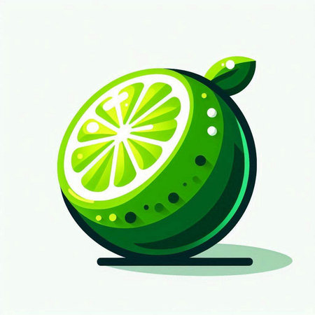 Lime icon on white background. Vector illustration. Eps 10.のイラスト素材