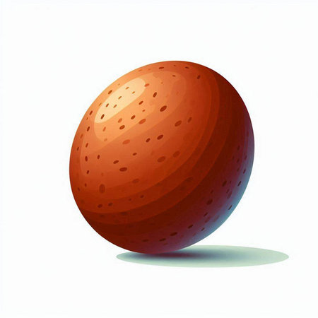 Illustration of a red planet on a white background. Vector image.のイラスト素材