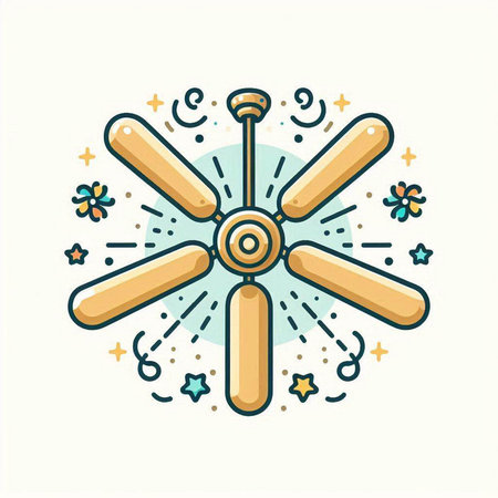 Cute hand drawn vector illustration of a propeller. Doodle style.のイラスト素材