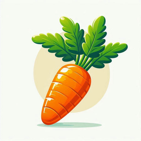 carrot illustration on a white background. vector illustration of a carrotのイラスト素材