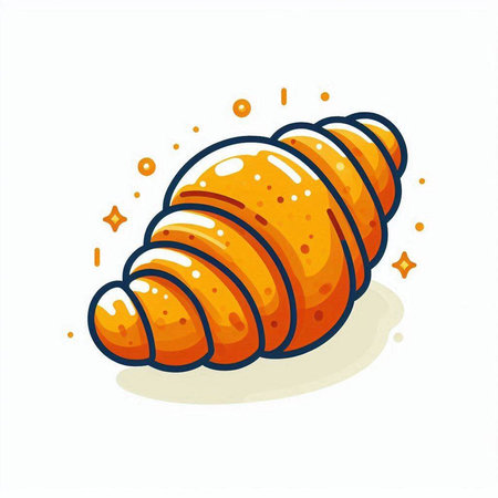 Croissant icon. Bakery vector illustration isolated on white background.のイラスト素材