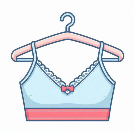Illustration of a woman's tank top on a hanger.のイラスト素材