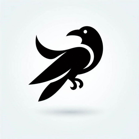 Crow icon. Bird symbol. Vector illustration eps 10.のイラスト素材