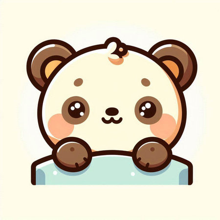 Cute panda. Vector illustration of a cute panda.のイラスト素材