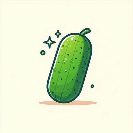 Cucumber vector illustration. Cucumber icon. Cucumber iconのイラスト素材