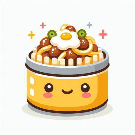 Cute kawaii kawaii kawaii food. Vector illustration.のイラスト素材