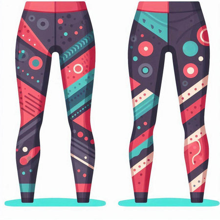 Fitness leggings. Sportswear. Vector illustration.のイラスト素材