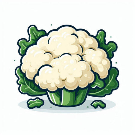 Cauliflower vector illustration isolated on white background. Cauliflower icon. Cauliflower icon. Cauliflower icon. Cauliflower icon. Cauliflower icon. Cauliflower icon. Cauliflower icon. Cauliflower icon. Cauliflower iconのイラスト素材