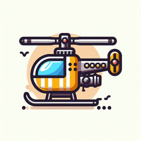 Helicopter vector icon. Flat illustration of helicopter vector icon for web designのイラスト素材