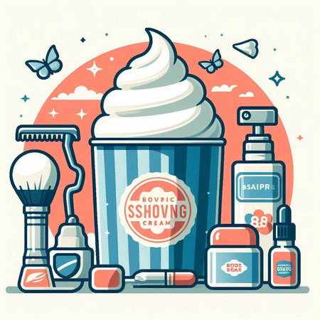 Cosmetics and makeup products. Vector illustration. Flat design style.のイラスト素材