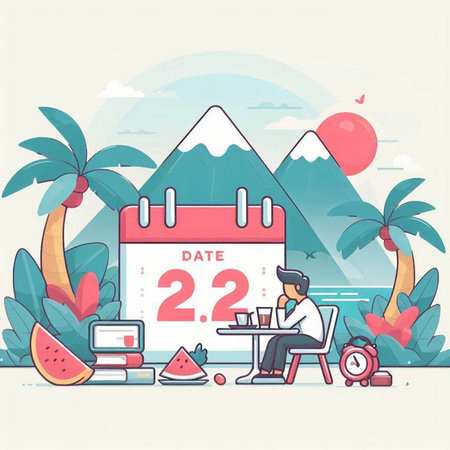 Calendar planning concept. Flat design. Vector illustration, EPS 10のイラスト素材