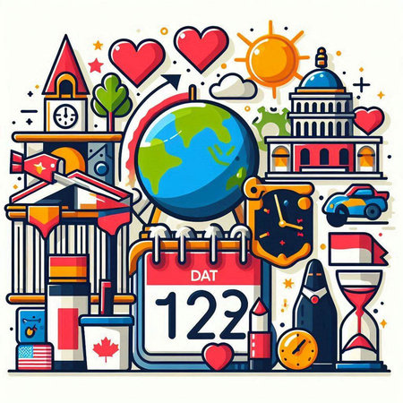 Welcome to Canada. Vector illustration in flat design style on the theme of travel and tourism.のイラスト素材