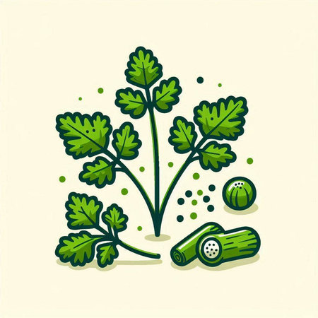 Illustration of parsley. Vector illustration of parsley icon.のイラスト素材