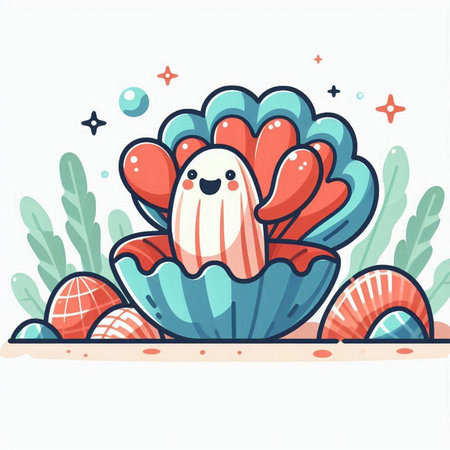 Cute cartoon cactus. Vector illustration in doodle style.のイラスト素材