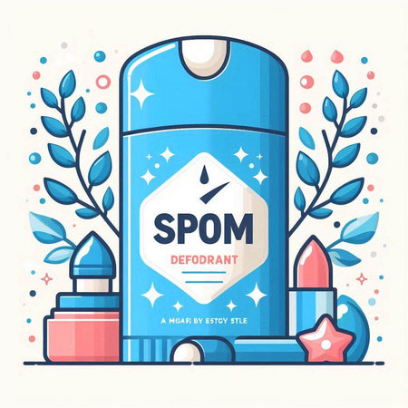 Lipstick bottle with sample text. Vector illustration in flat styleのイラスト素材