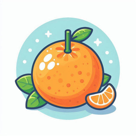 Citrus fruit icon. Cartoon illustration of Citrus fruit vector icon for web designのイラスト素材