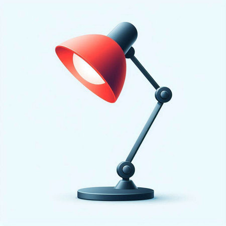 Table lamp. Vector illustration. Isolated on a white background.のイラスト素材