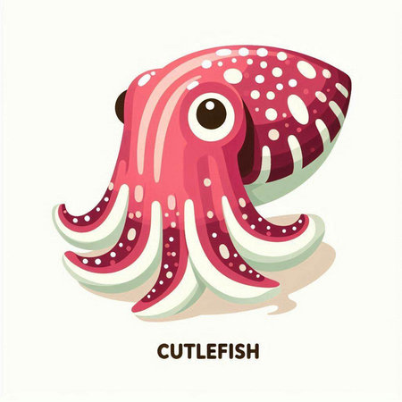 Octopus isolated on white background. Cute cartoon vector illustration.のイラスト素材