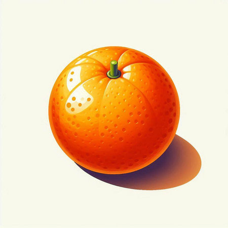 Orange fruit on a white background. Vector illustration. Eps 10.のイラスト素材