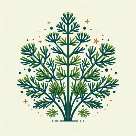 Christmas tree with snowflakes. Vector illustration in retro style.のイラスト素材